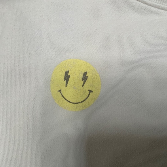 Z Supply Crewneck Sweatshirt with Smiley Face and Lightning Bolt - Picture 2 of 7